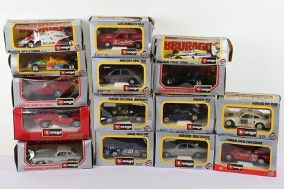 Fifteen Burago Die Cast Metal Models Cars.