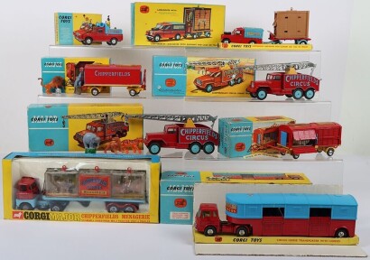 Collection of vintage Corgi Major Toys Original Boxed Chipperfield's Circus Models.