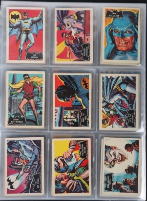 Collection of Vintage Batman Trading Cards sets.