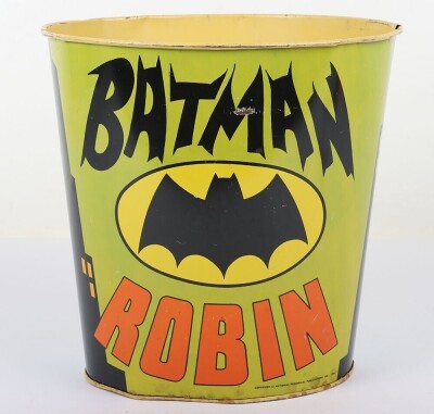 Scarce 1966 Batman and Robin Tin Bin.
