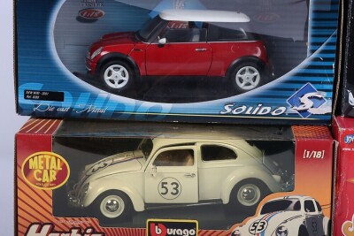 Five TV related 1/18 Scale Die Cast Model Cars Boxed. - 2