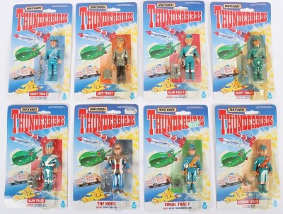 Eight 1993 Thunderbirds Action Figures moc carded Matchbox.