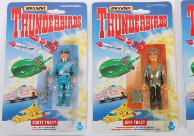Eight 1993 Thunderbirds Action Figures moc carded Matchbox. - 2