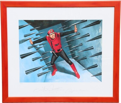 Captain Scarlet &lsquo;7th End Credit&rsquo; by Ron Embleton Print Autographed Print.