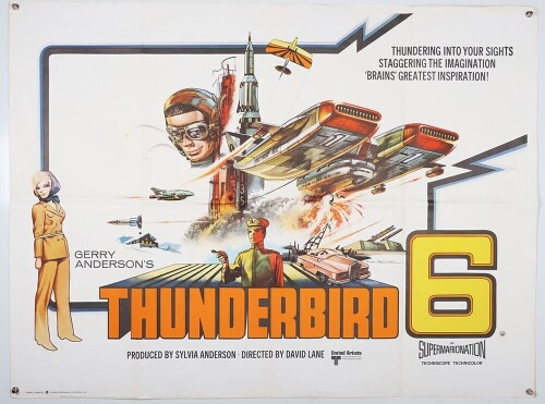 Thunderbird 6 1968 British Quad Film Poster Thunderbirds Gerry Anderson.
