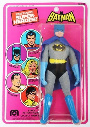Vintage World's Greatest Heroes Batman Eight Inch Action Figure Mego moc carded.