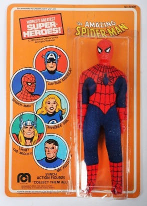 Vintage The Amazing Spiderman Mego World's Greatest Heroes Eight Inch Action Figure moc carded.