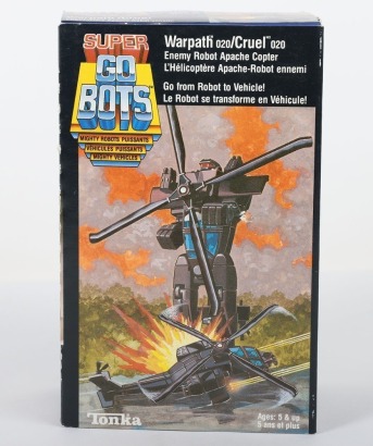Vintage Super Go Bots Gobots Warpath Enemy Robot Apache Copter.