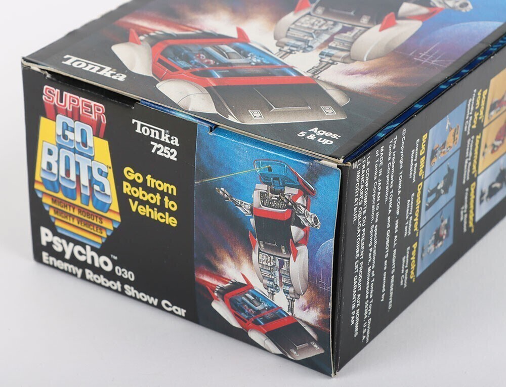 Vintage Super Go Bots Gobots Psycho Enemy Robot Show Car new in box.