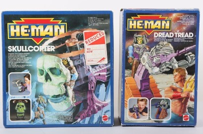 Two Vintage New Adventures of He Man Sealed boxed Vehicles Mattel.