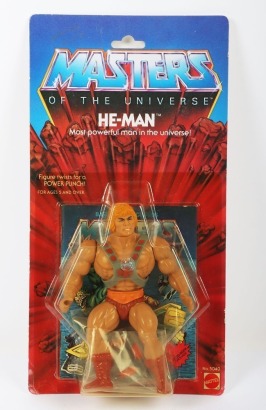 Vintage Masters of the Universe He-Man 8 Back Action Figure carded moc Mattel.