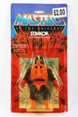 Vintage Masters of the Universe Stinkor Action Figure carded moc Mattel.