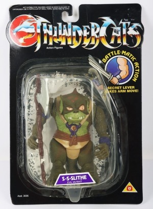 Vintage Thundercats S-S-Slithe Action Figure LJN Carded Moc.