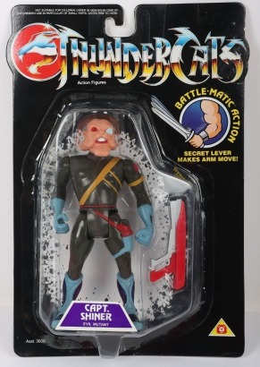 Vintage Thundercats Captain Capt. Shiner Action Figure LJN Carded Moc.