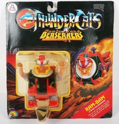 Vintage Thundercats Ram-Bam Berserkers Action Figure LJN Carded Moc.