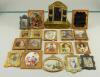 Collection of gilt metal framed pictures and mirrors, German late 19th early 20th century,