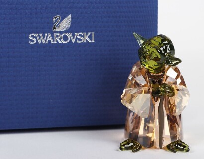 Swarovski crystal figurine Figure Yoda Star Wars.
