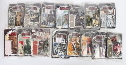 Quantity of Custom Star Wars Carded moc action figures.
