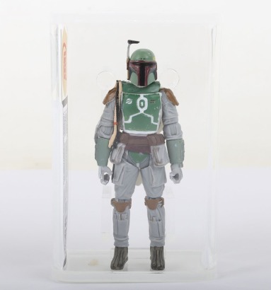 Scarce Star Wars Preproduction Paint Sample Boba Fett UKG Gold Action Figure.