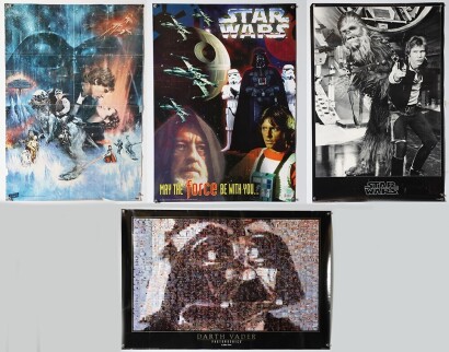 Collection of Modern and Vintage Star Wars Posters.