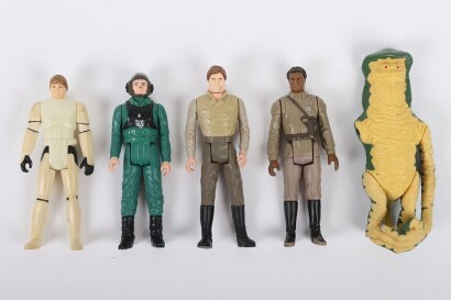 Five Vintage Star Wars Last 17 loose Action Figures Kenner.