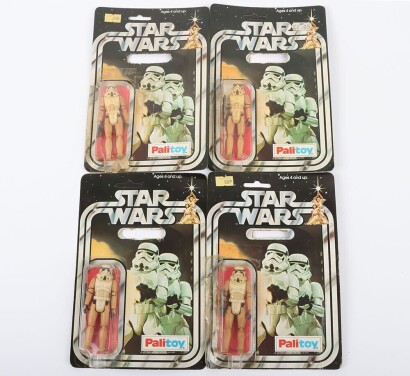 Four Vintage Star Wars Stormtroopers Action Figures with Original Packaging Palitoy.
