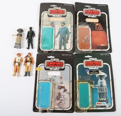 Four Vintage Star Wars Action Figures with original Packaging Kenner Palitoy.