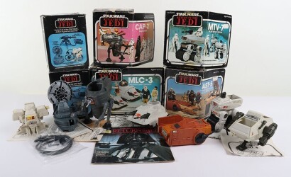 Seven Vintage Star Wars Mini-Rigs Return of the Jedi Kenner Palitoy.