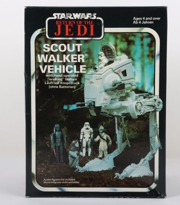 Vintage Star War Return of the Jedi Scout Walker Boxed Meccano.