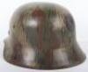 German Army / Luftwaffe M-42 Battle Damaged Steel Combat Helmet - 4