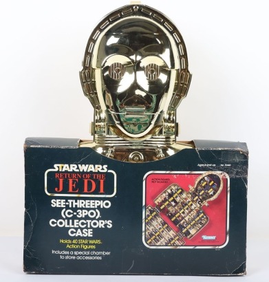 Vintage Star Wars Return of the Jedi See-Threepio C-3PO Collector's Case for action figures Kenner.