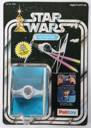 Vintage Star Wars Die Cast Metal Tie Fighter moc carded vehicle Palitoy.