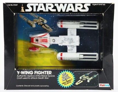 Vintage Star Wars Die Cast Metal Y-Wing Fighter Boxed vehicle Palitoy.