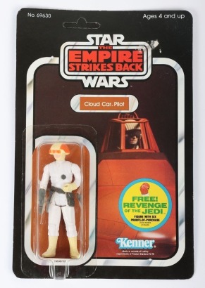 Vintage Star Wars The Empire Strikes Back Cloud Car Pilot Action Figure moc carded Kenner.