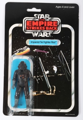 Vintage Star Wars The Empire Strikes Back Imperial Tie Fighter Pilot Action Figure moc carded Palitoy.