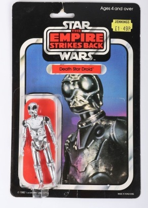 Vintage Star Wars The Empire Strikes Back Death Star Droid Action Figure moc carded Palitoy.