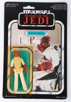 Vintage Star Wars Return of the Jedi Admiral Ackbar Original Carded Moc Action Figure Palitoy.