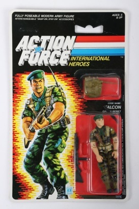 Vintage Action Force Gi Joe Falcon Action Figure moc carded.