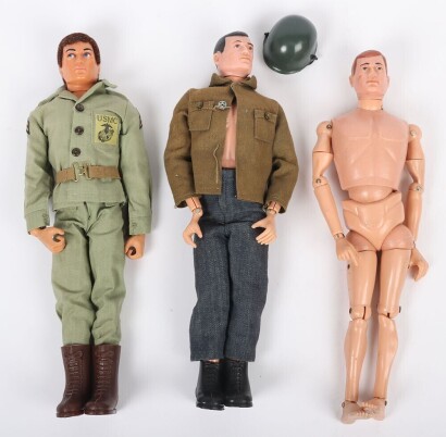 Three Vintage Action Man Palitoy Action Figures Dolls