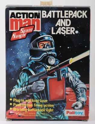 Vintage Action Man Space Ranger Battlepack and Laser Palitoy.
