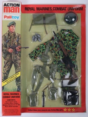 Vintage Action Man Royal Marines Combat Uniform circa 1977 Outfit Palitoy.