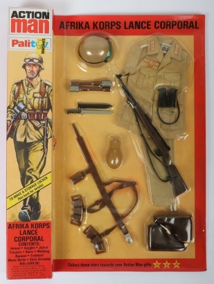 Vintage Action Man Afrika Korps Lance Corporal circa 1977 Outfit Palitoy.