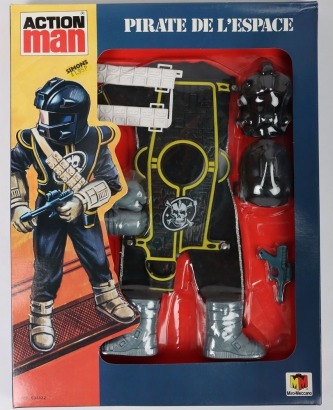 Vintage Action Man Space Pirate Pirate De L'Espace Outfit Miro-Meccano.