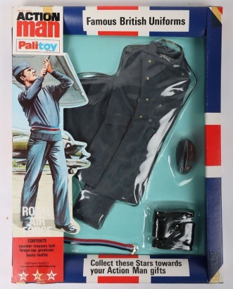 Vintage Action Man Famous British Uniforms Royal Air Force Outfit Palitoy.
