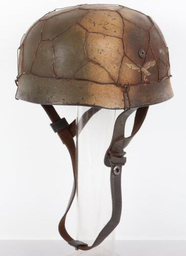 German Luftwaffe Normandy Camouflaged Paratroopers Combat Helmet