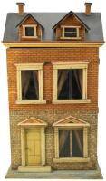 A charming Moritz Gottschalk blue roof dolls house, German circa 1890,