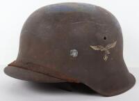 German Luftwaffe Single Decal Steel Combat Helmet