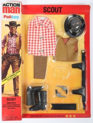 Vintage Palitoy Action Man Locker Box Scout (Cowboy) Outfit