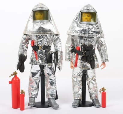 Two Palitoy Vintage Action Man Crash Crew Figures