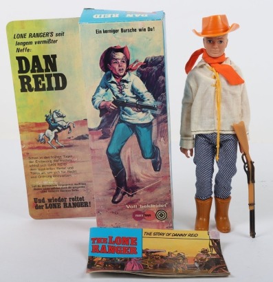 Vintage Lone Ranger rides again Dan Reid Action Figure Marx Toys Boxed.